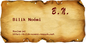Bilik Noémi névjegykártya